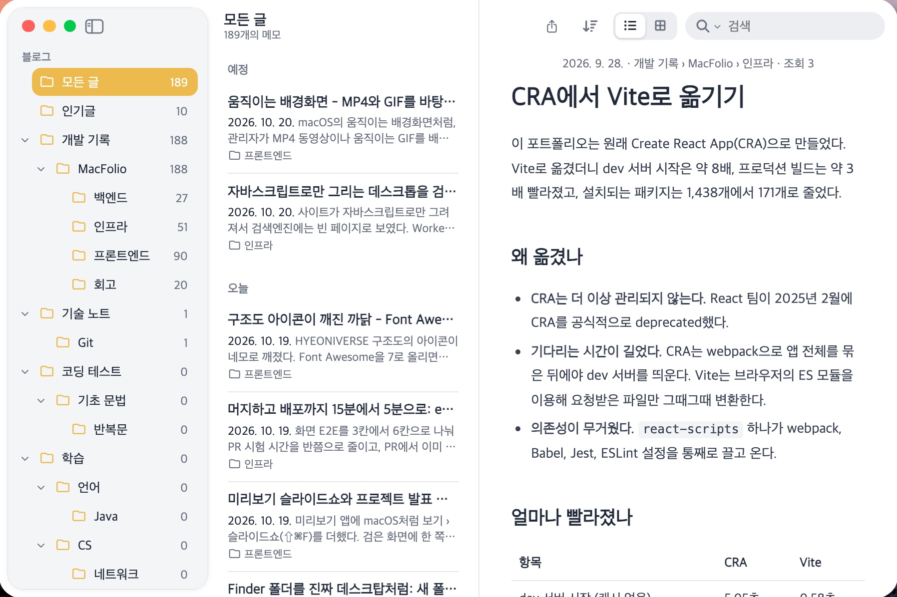 메모 앱 편집기: 읽는 화면이 곧 편집기